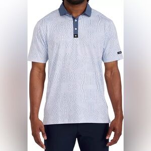 Bad Birdie Men's Polo Shirt XXL NEW Peru Nights Golf Blue Short Sleeve XXL